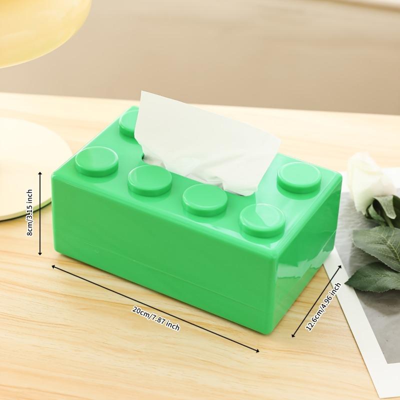 1pcs/set ABS Building Blocks Tissue Box Holder Multi-functional Stylish Home Decor for Living Room Coffee Table Organizer