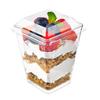 10Pcs Reusable Dessert Cups with Lids Clear Plastic Mousse Cups for Pudding Cheesecake Stackable Dessert Bowls for Parties Events