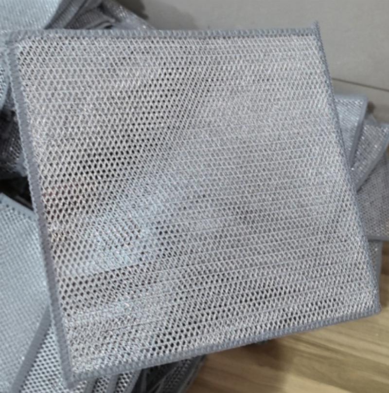 Dual-Sided Silver Thread Dishcloth: Non-Stick, Easy-Clean Steel Wire for Kitchen Dishwashing