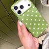 Ins Polka Dot Magnetic Suction Bracket Personalized Coconut Bracket Apple 17promax Mobile Phone Case Is Suitable for 16pro Double Layer
