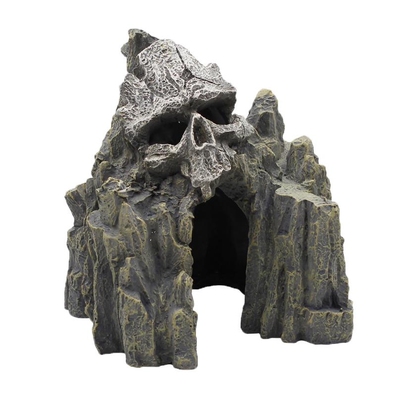 

Aquarium Simulation Skull Cave Reptile Rockery Landscape Decoration Fish Tank Escape House for Fish Shrimp Culture Hole Decor118