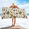 Antico Egitto Geroglifici Piramide Faraone Telo da Spiaggia Asciugamano da Bagno Stile Retro Assorbente Asciugatura Rapida Sport Viaggio Piscina Asciugamani