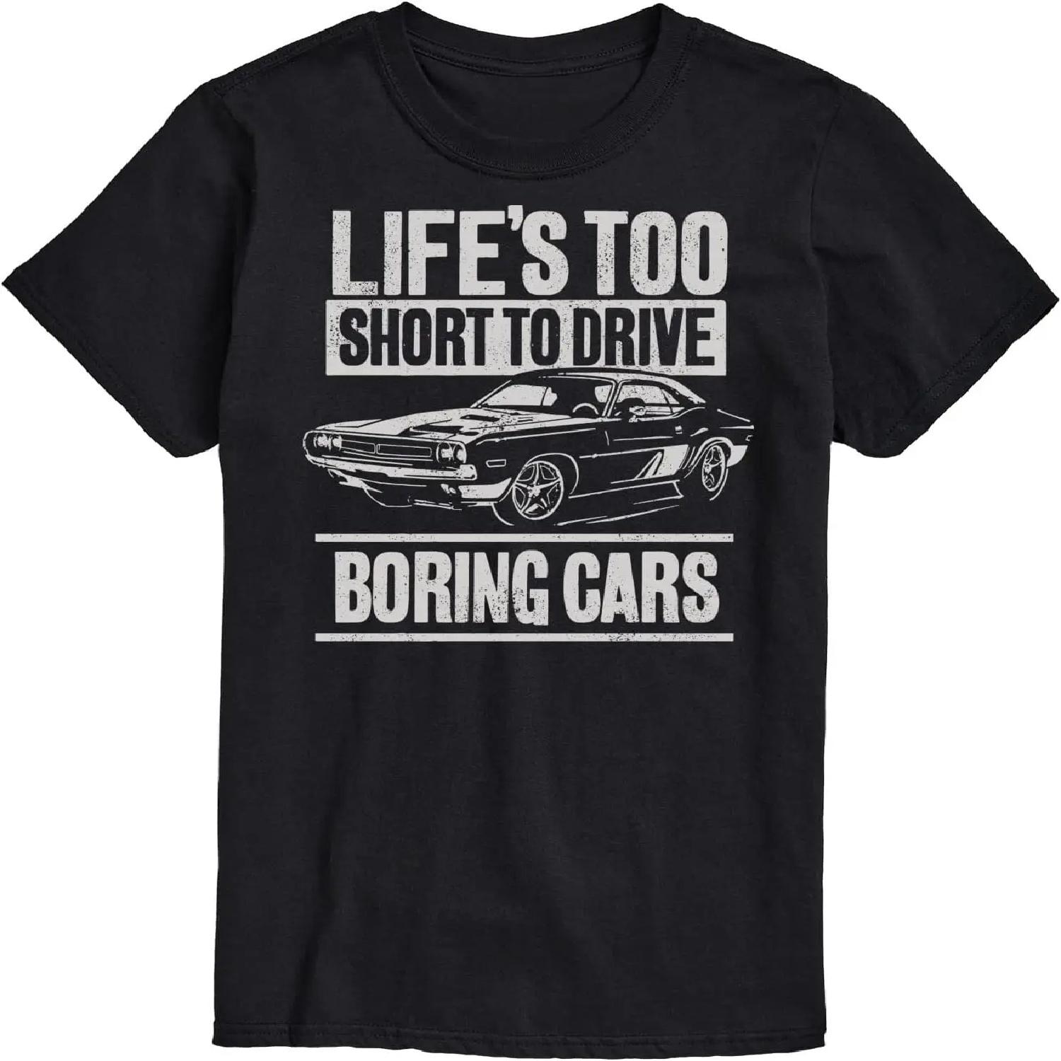 

Instant Message - Lifes Too Short Boring Cars - Men s Short Sleeve Graphic T-Shirt XXXXXL чорний