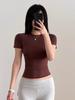 Basic Slim Fit T Shirt With Nylon Fabric For Casual Wear And Yoga