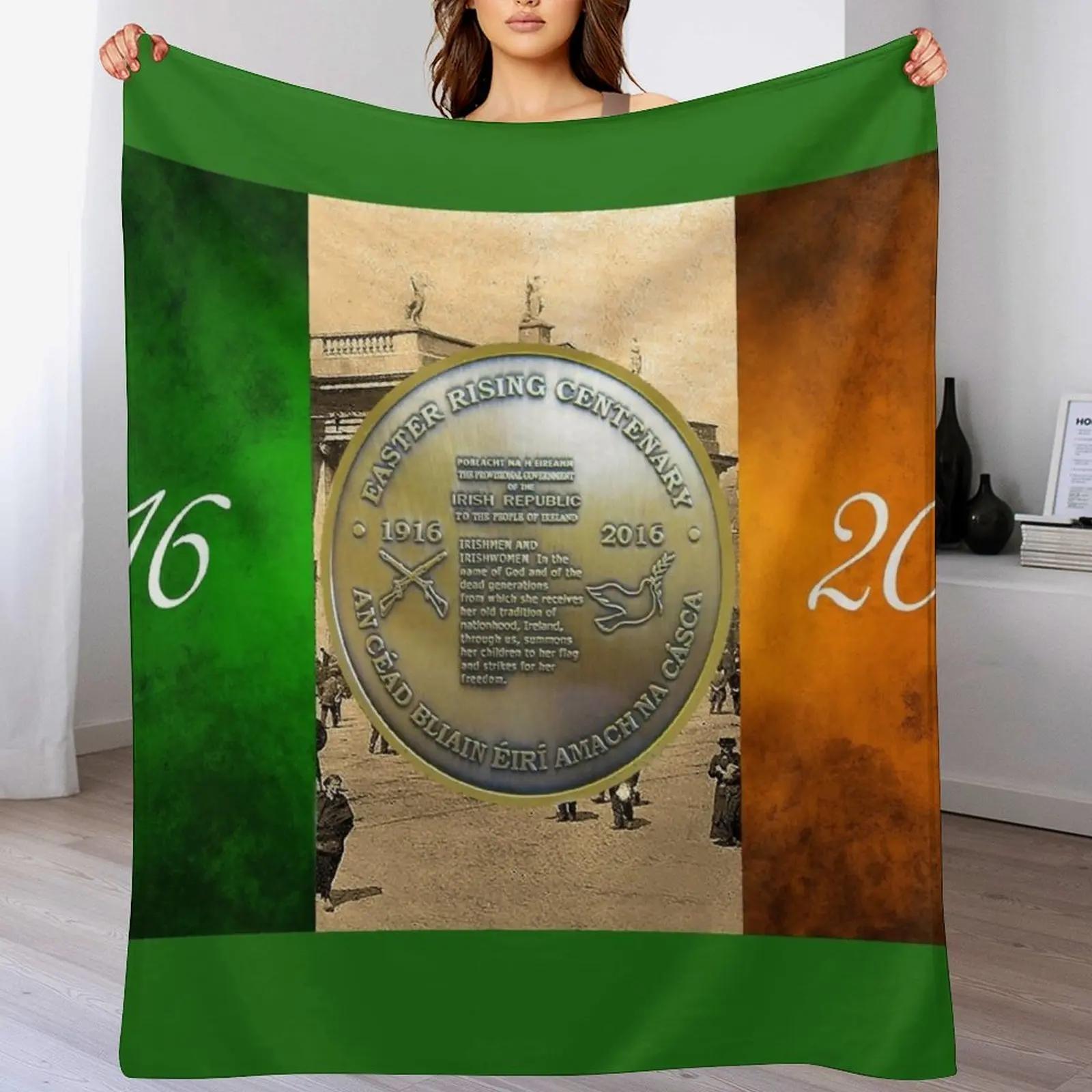 1916 2016 Easter Rising Throw Blanket Year Round Soft Comfortable Blanket for Home 102x76cm(40x30in)
