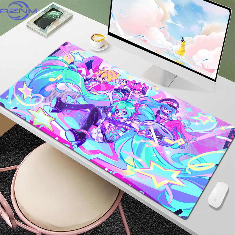 Virtual Kawaii Japanese Mmiku Cute Mouse Pad Desk Mat Large Nonslip Antifray Keyboard Ergonomic Office Rubber Pc Home Custom