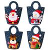 Large Capacity Reusable Christmas Handbag with Handle Denims Fabric Holiday Gift Bag for Home Office Decorations