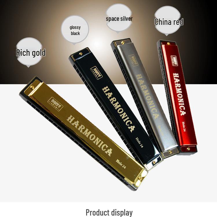 Big Beauty Angel 24-Hole Diatonic Harmonica & 37-Key Melodica for Adults & Beginners