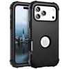 3-in-1 Heavy-Duty Rugged Phone Case Fundas For iPhone 13 14 15 16 Plus Air 17 Pro Max Soft Silicone Lining Hard Plastic Cover