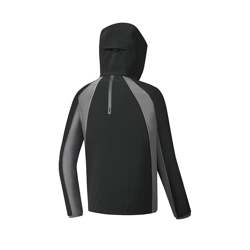 FILA Fitness Series Simple Casual Sports Training Versatile Comfortable Hooded Woven Jacket Men jackets Deep-Black A11M541701FBK