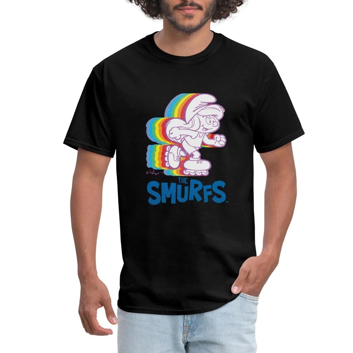 The Smurfs Roller Skating Smurfette Men s T-Shirt XXXXL