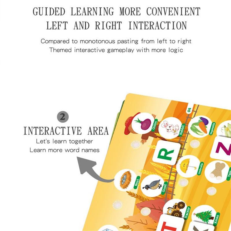 Toddler Busy Book With Velcro, Montessori Busy Book With Sticker, Early Learning Quiet Book For 1-3 Year Olds, Educational Toy