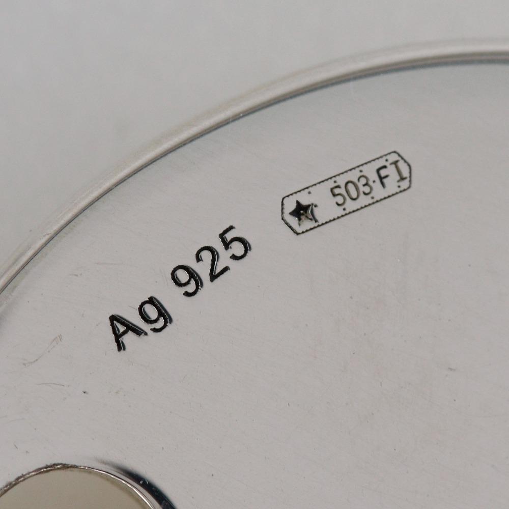 GUCCI trademark Piercing Logo round Silver925 12.1g Women Used