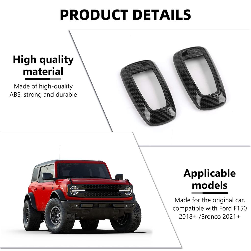RAZPOY Key Fob Cover Shell Key Case Cover Holder Protector for 2018-2023 Ford F-150