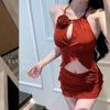 Women's 2025 Red Split Swimsuit - Pure Desire, High-End, Beautiful, Slimming - Perfect for Vacation or Hot Spring