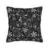 Brown White Paisley Western Seamless Pattern Pillow Case  Cute Funny Pillow Cover Design Pillowcases For Couch Sofa Bedroom