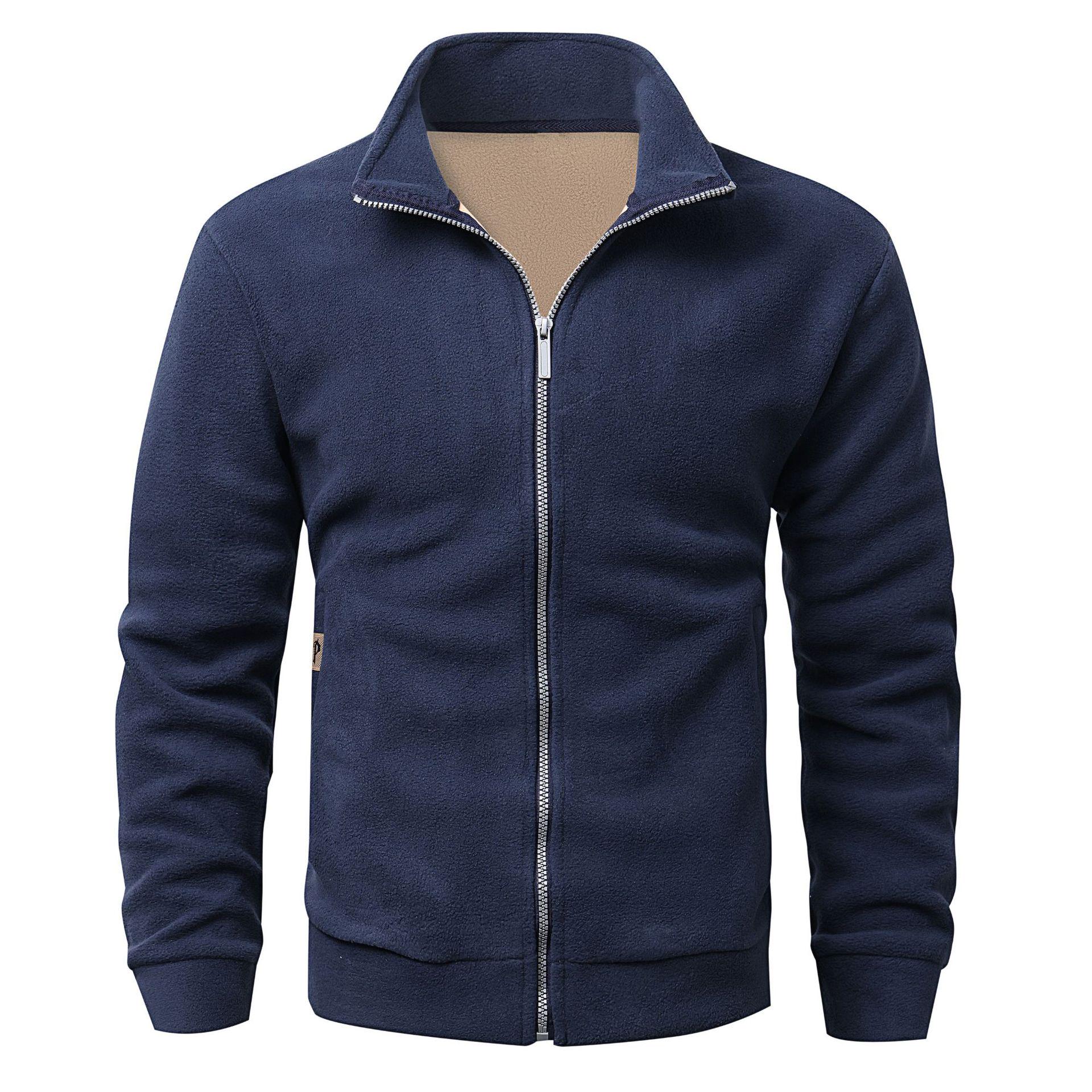 

Meikeduo Men s Fleece-Lined Hooded Sweatshirt - Hot Selling European and American Style Baseball Jacket. XS EU size