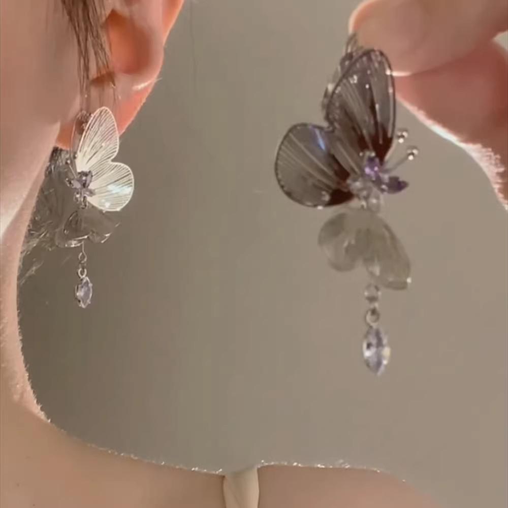 Super Glitzernde Zirkon Quastenohrringe - Vintage Koreanischer Influencer Stil 2025 Trend