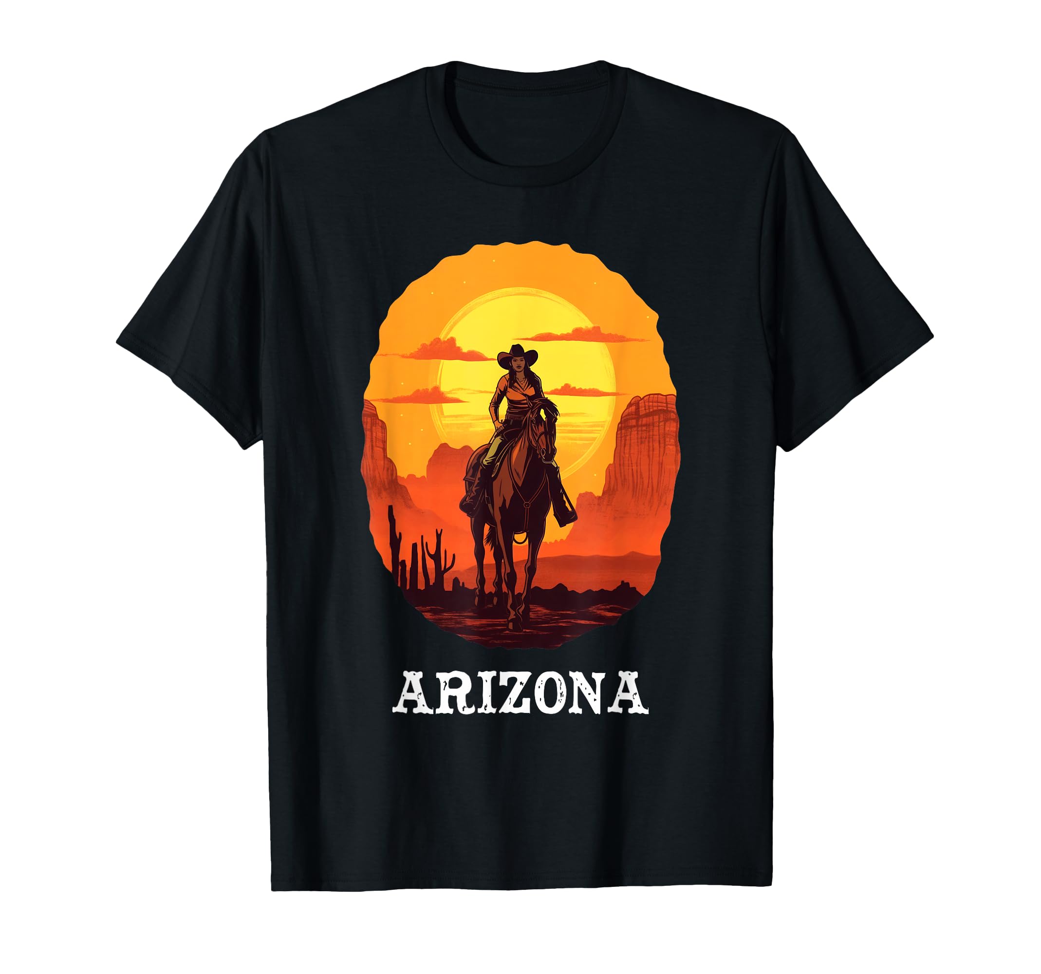 

Arizona Horse Girl Sunset Rider T-shirt
