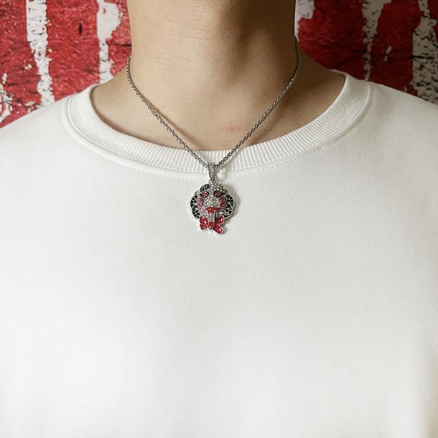 Hip Hop Diamant Engelsflügel Dollar Anhänger Halskette Mode Persönlichkeit Herren Iced Out Herrenschmuck