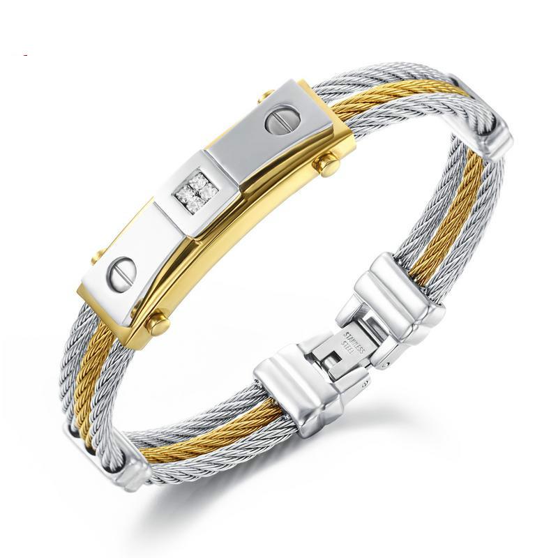 JMJM Titanium Steel Wristband Man Bracelet