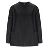 Women's Fashionable Solid Color Long Sleeved Stand Up Collar Zipper Loose Pocket Jacket Casual Jacket
