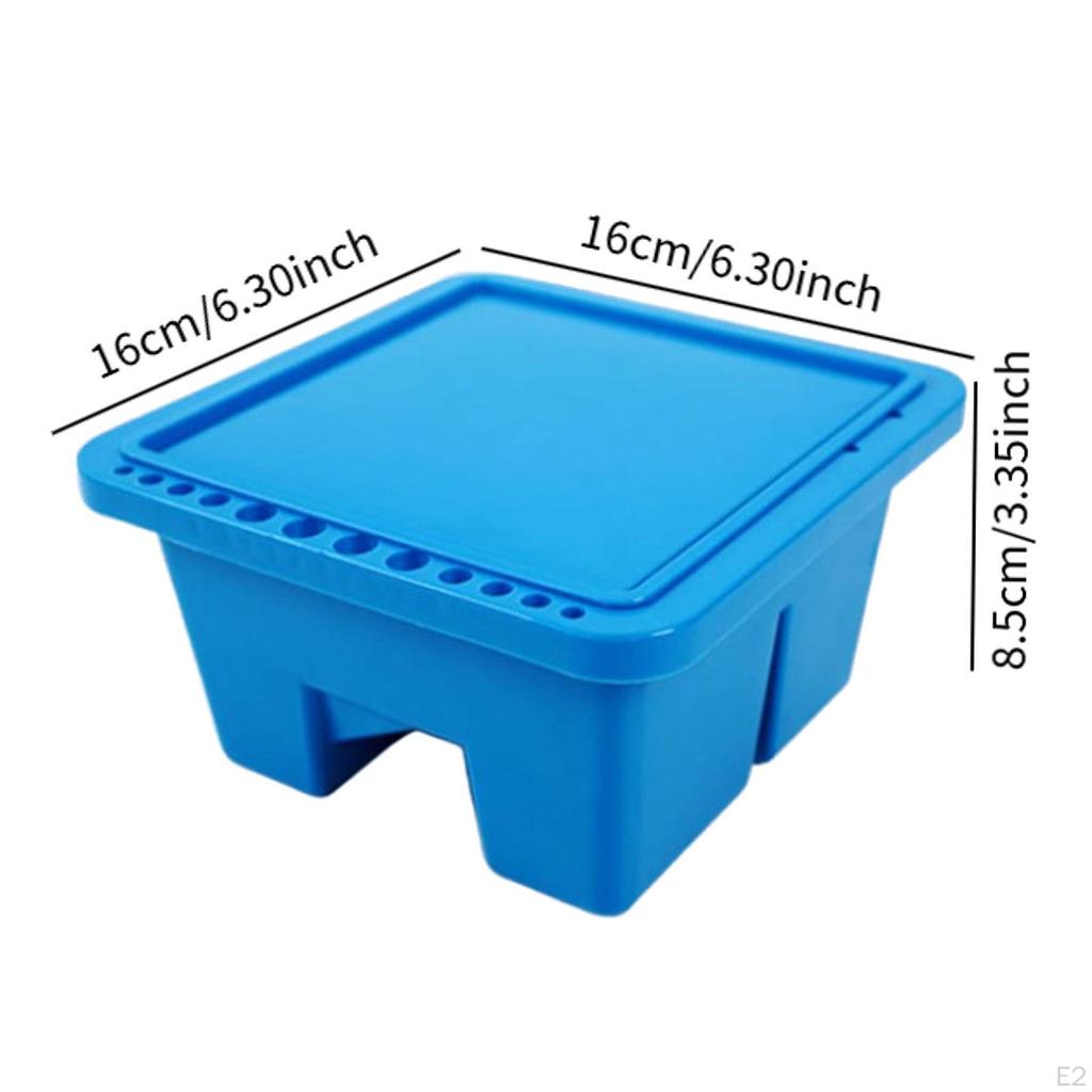 Paint Brush Basin Artist Pen Washer Bucket with Lid for Oil Painting Art Supplies