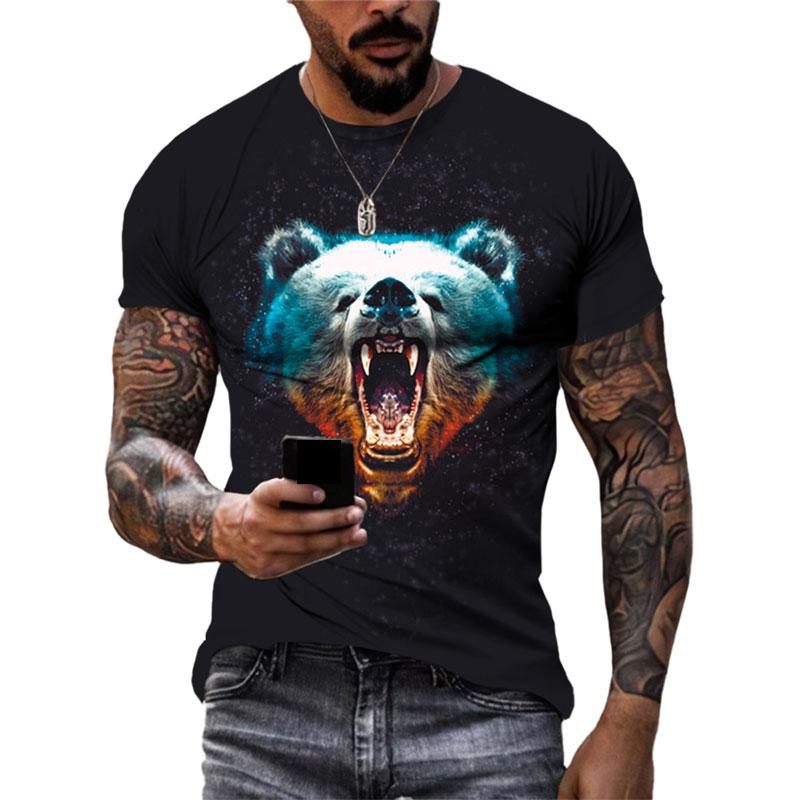 Καλοκαιρινό Animal Ανδρικό T-shirt Fashion Casual Personality Hip Hop Harajuku Streetwear 3D printed κοντομάνικο μπλουζάκια
