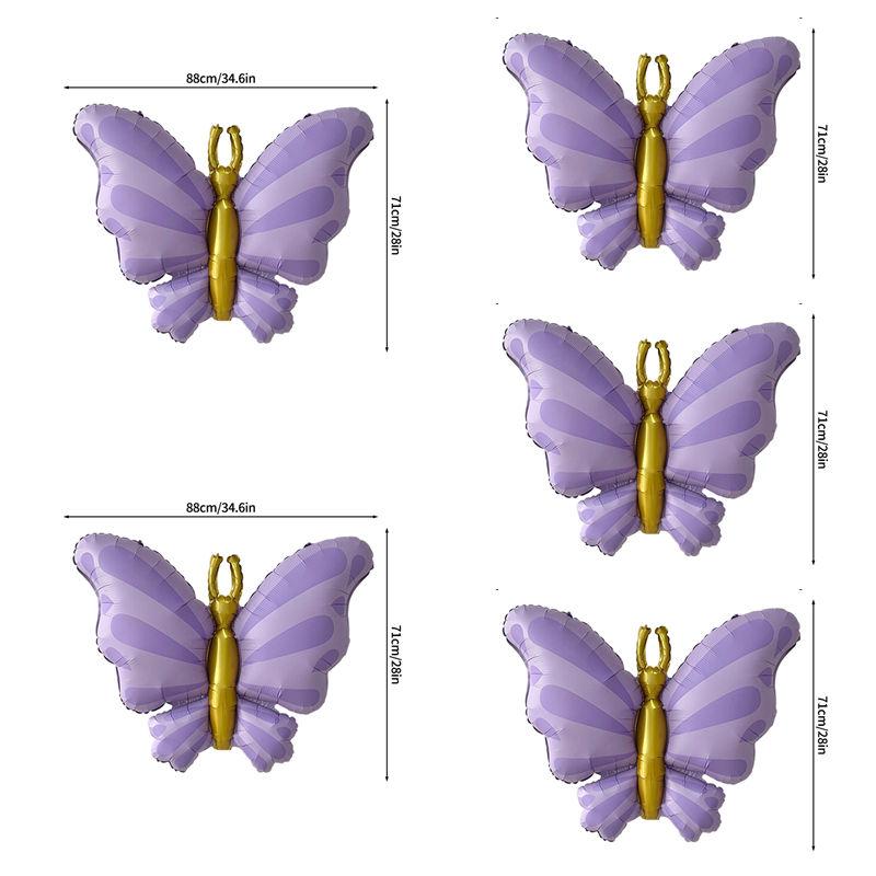 Butterfly Aluminum Foil Balloons 1/5pcs Birthday Air Globos Baby Shower Balloons Party Decoration Supplies Photo Props