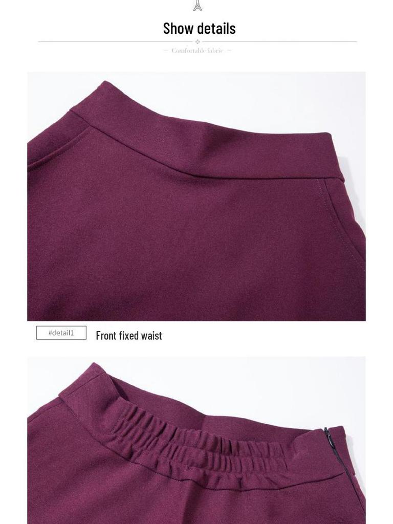 Damen Winter Wollrock mit hohem Bund, A-Linie, mittellang - Warm, Vielseitig, Kälteschutz, Figurschmeichelnd, Weiter Saum.