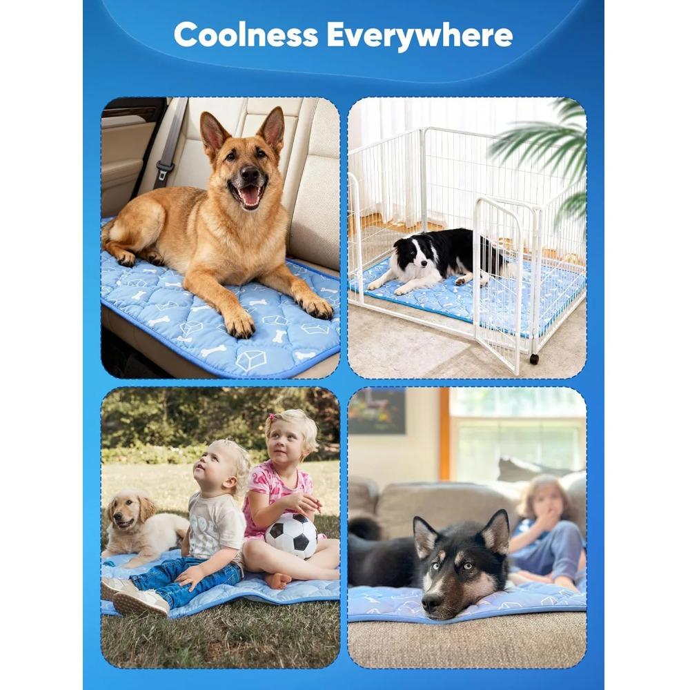 Dog Cooling Mat Summer Pet Ice Pad Extra Large Cool Bed for Small Medium Big Dogs Cats Durable Pet Cooling Blanket Sofa Mat
