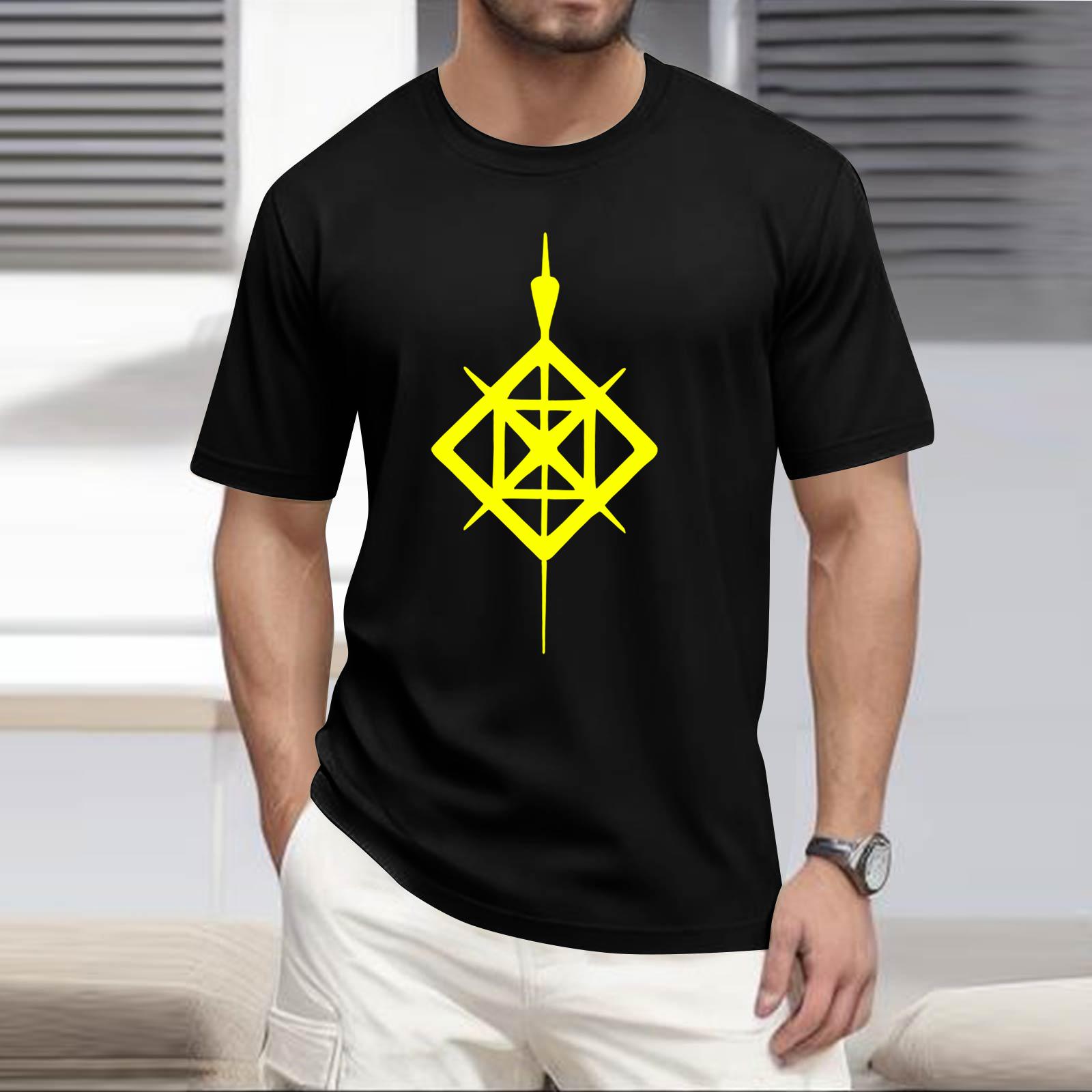 

Stylish And Casual Men s Round,neck Loose,fitting Short,sleeved Top. XXXL чорний