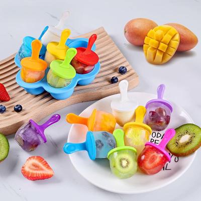 1PC Silicone Popsicle Molds Ice Pop Molds Storage Container for Homemade Food Kids Ice Cream DIY Pop Molds BPA Free
