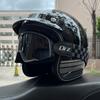 Retro Motorcycle Helmet Men's and Women's Electric Vehicle Scooter 3/4 Half Helmet