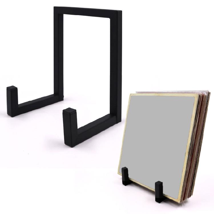 Bucolic Metal Vinyls Record Organizers Shelf Sturdy Iron Construction Vintage Display Rack For CDs Photo Frames