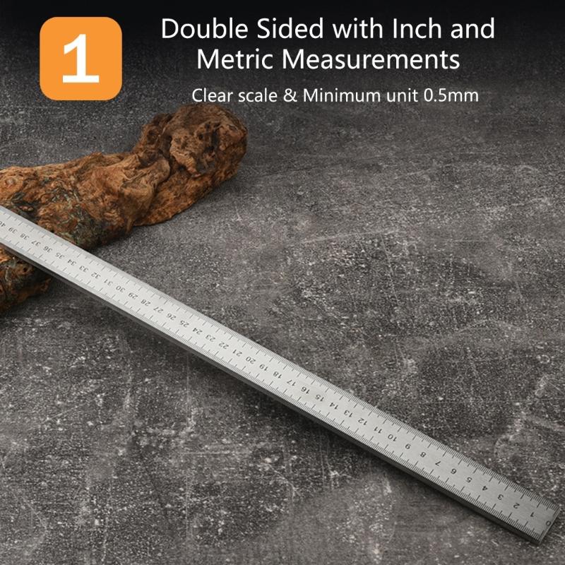 Starke Metalllineale 5 mm Dicke Messwerkzeug Nicht korrosiv Designs für professionelle Konstruktion & Entwurf