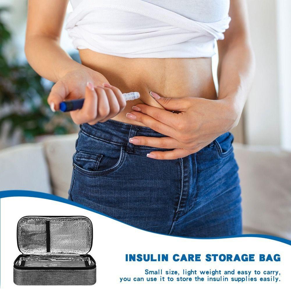 Lightweight Insulin Cooling Bag Wear-resistant Washable Insulin Carry Case Waterproof Medicine Storage Bags Office