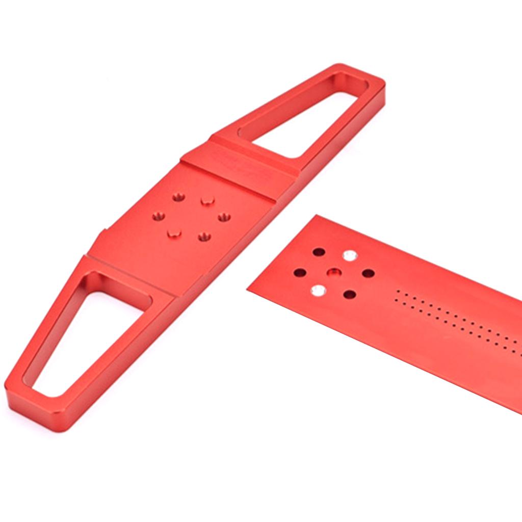 Woodworking Scriber T-Square Ruler Aluminum Carpenter Edge Line Hole Marking Guiding Straight EdgeMetric Measuring Tools