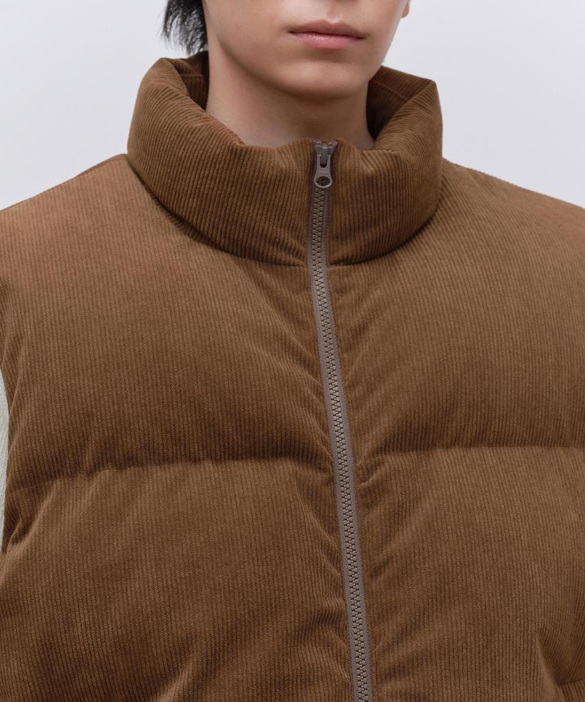 Musinsa Standard Daily Puffer Corduroy Padded Vest [Brown]
