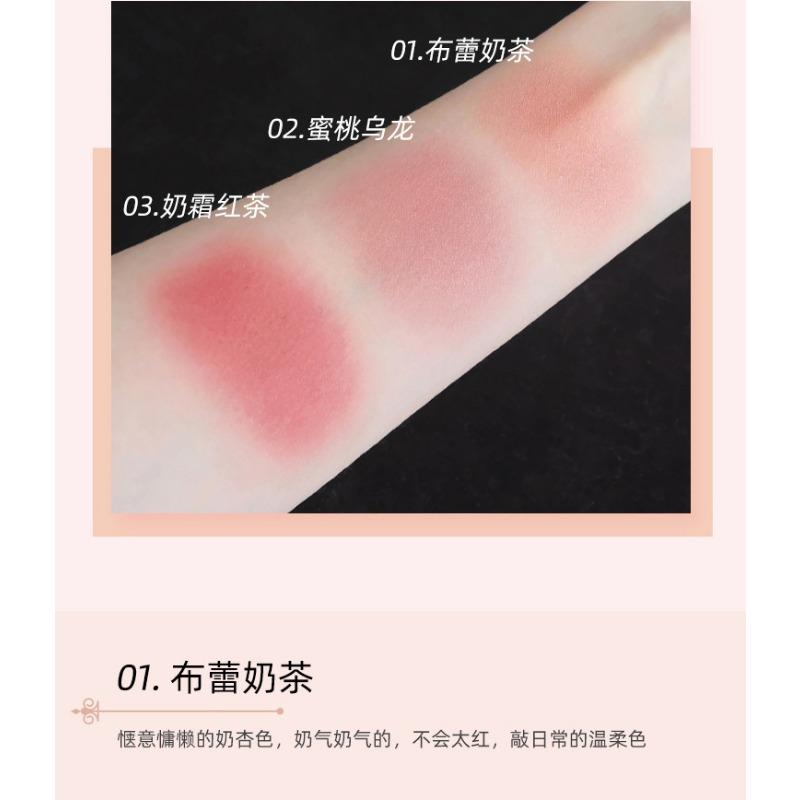Natural Matte Three Color Blush Palette Long Lasting Nude Cheek Makeup Powder