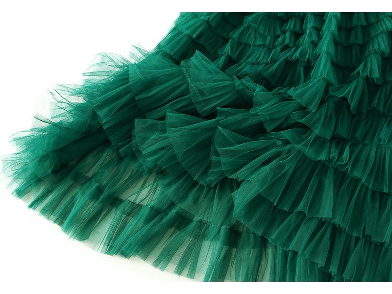 Fairy White Tulle Pleated Long Midi Skirt for Women - Spring/Autumn 2024 Collection.
