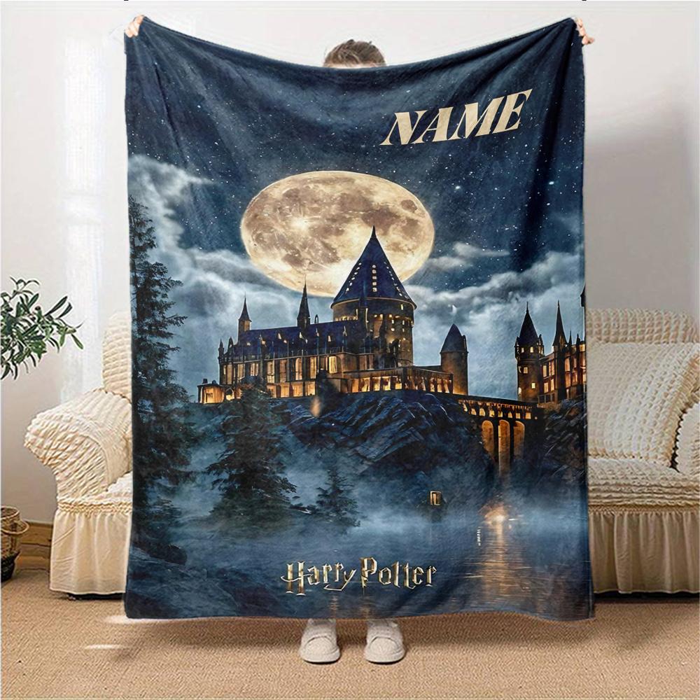 Custom Name "Harry Potter Sorcerer's Stone" blanket for Couch & Bed, Plush Cozy Fuzzy Blanket Super Soft & Warm Blankets for Fall and Winter. 090895