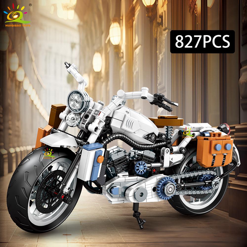 

808PCS MOC Technial Motorbike Building Model Blocks City Moto Racer Bricks Toy for Kids Boy Children Adult Car Set