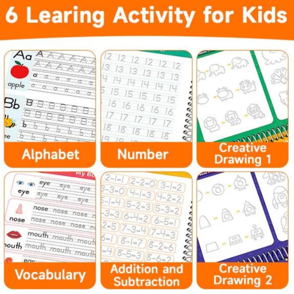 Tracetrek Full Set, Grooved Writing Practice, Reusable Copybooks, Learn To Write Number Letter Tracing, Make Learning Fun 10ml