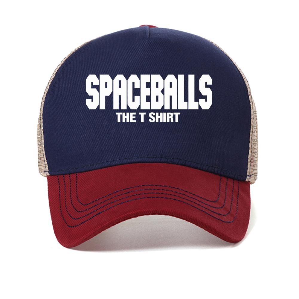 

Men s SPACEBALLS Graphic baseball cap fashion Casual Summer mesh breathable caps Sunscreen adjustable mesh Snapback hats Adjustable красный