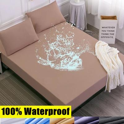 New Colorful Bed Cover Waterproof Mattress Protector Cotton Soft&Comfortable Fits All Mattress Size Washable
