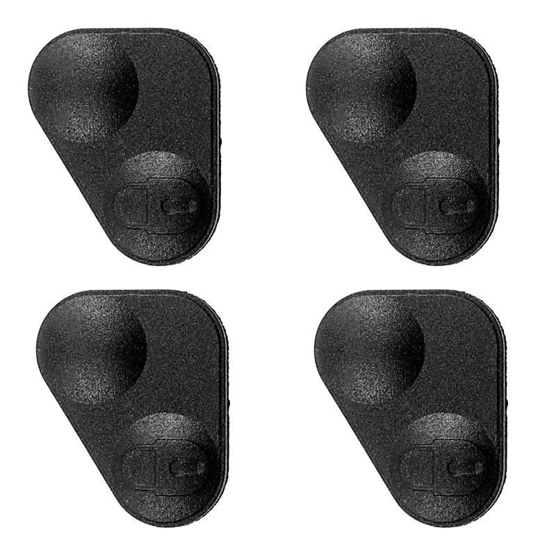 4X Rubber 2-Button Remote Key Fobs Pad Cover - YWC000300 For Land/Range Rover P38 Black