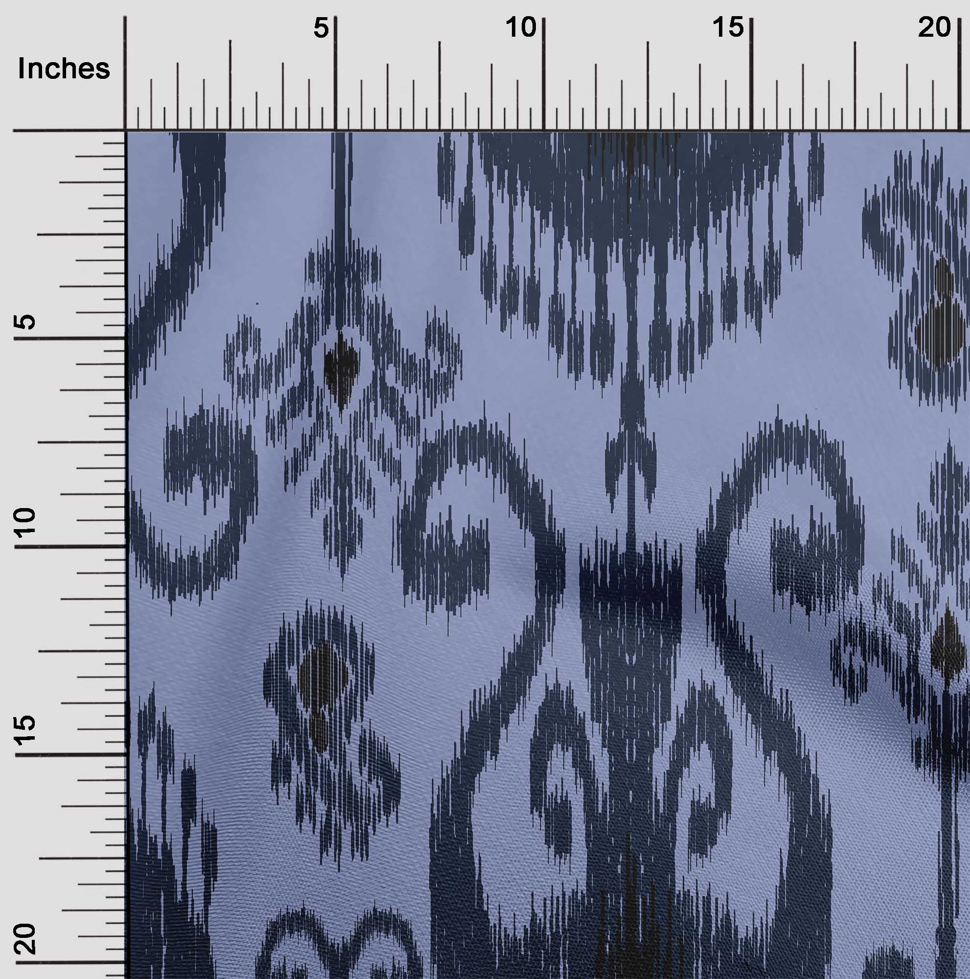 

oneOone Бавовняна гнучка тканина з етнічним принтом ікат для рукоділля BTY шириною 40 дюймів 42 Inch Wide - Viscose Chiffon синій