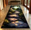 2D Hallway Kitchen Runner Rug Optical Illusion River Print Non Slip Long Runner Rug Washable Floor Carpet for Hallway Entryway