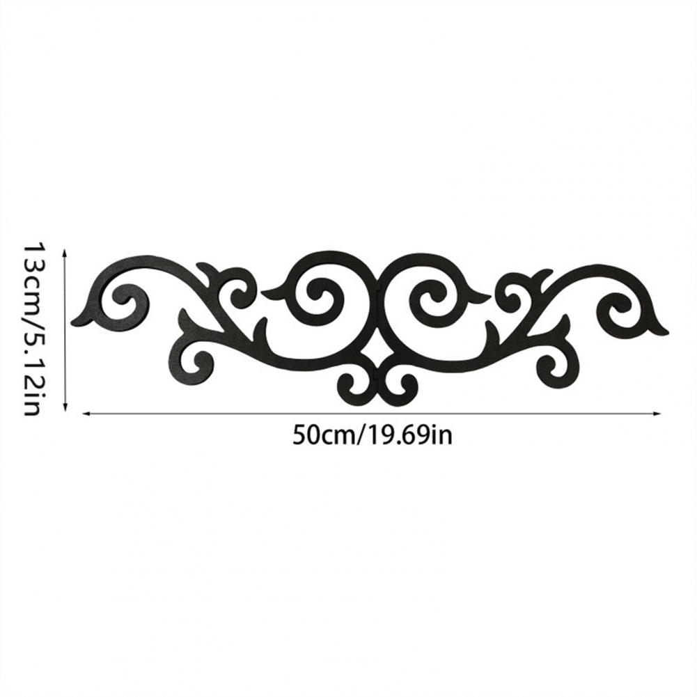 Wooden Scroll Entryway Decoration Elegant Black Wooden Scroll Wall Decoration for Home Office Retro Wall Art Sign